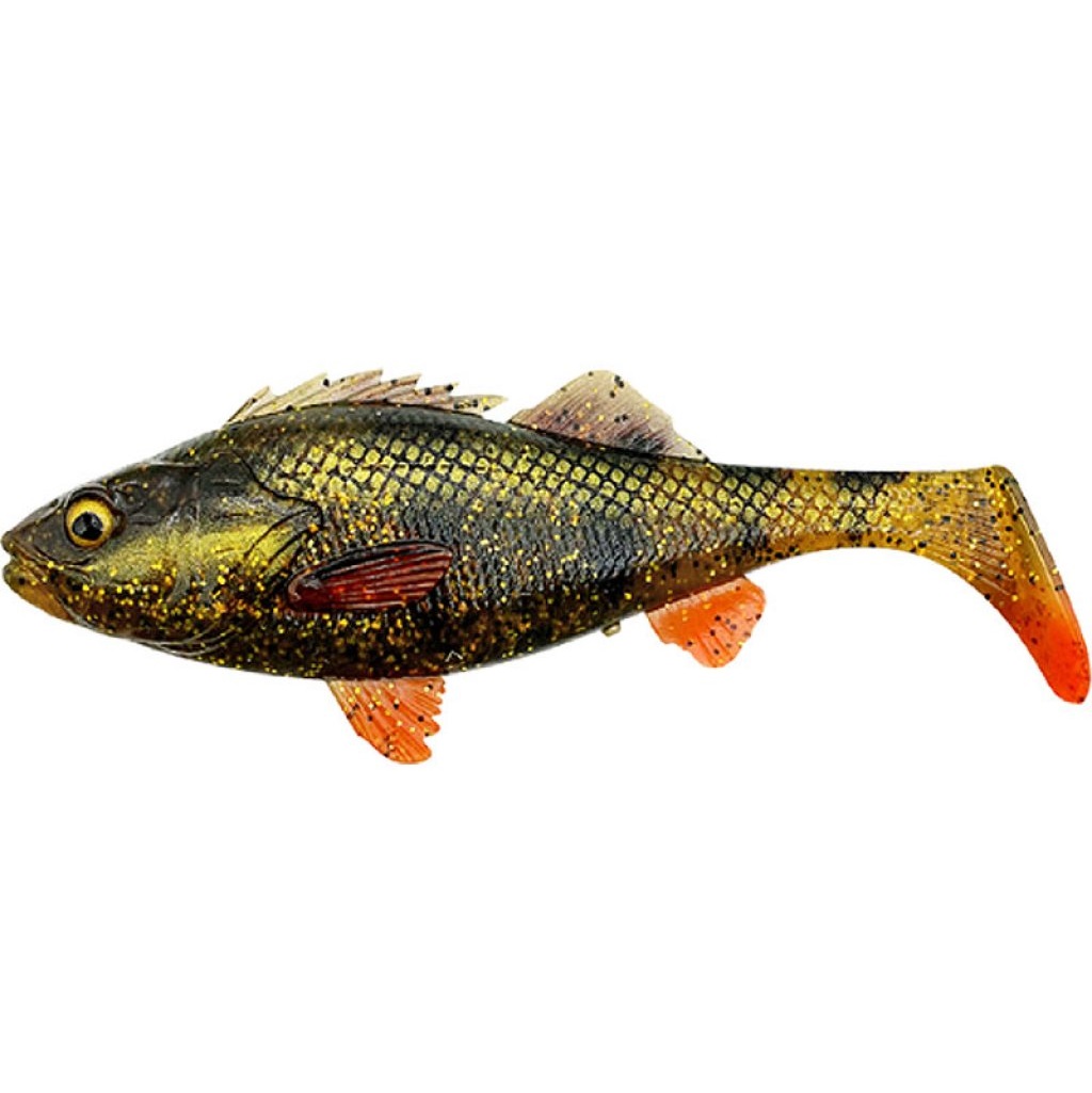 Silikonska Vaba Savage Gear 4D Perch Shad 12,5cm / 20g - Motor Oil UV